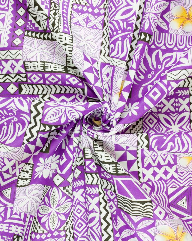 Polynesian fabric MAEVA Purple - Tissushop